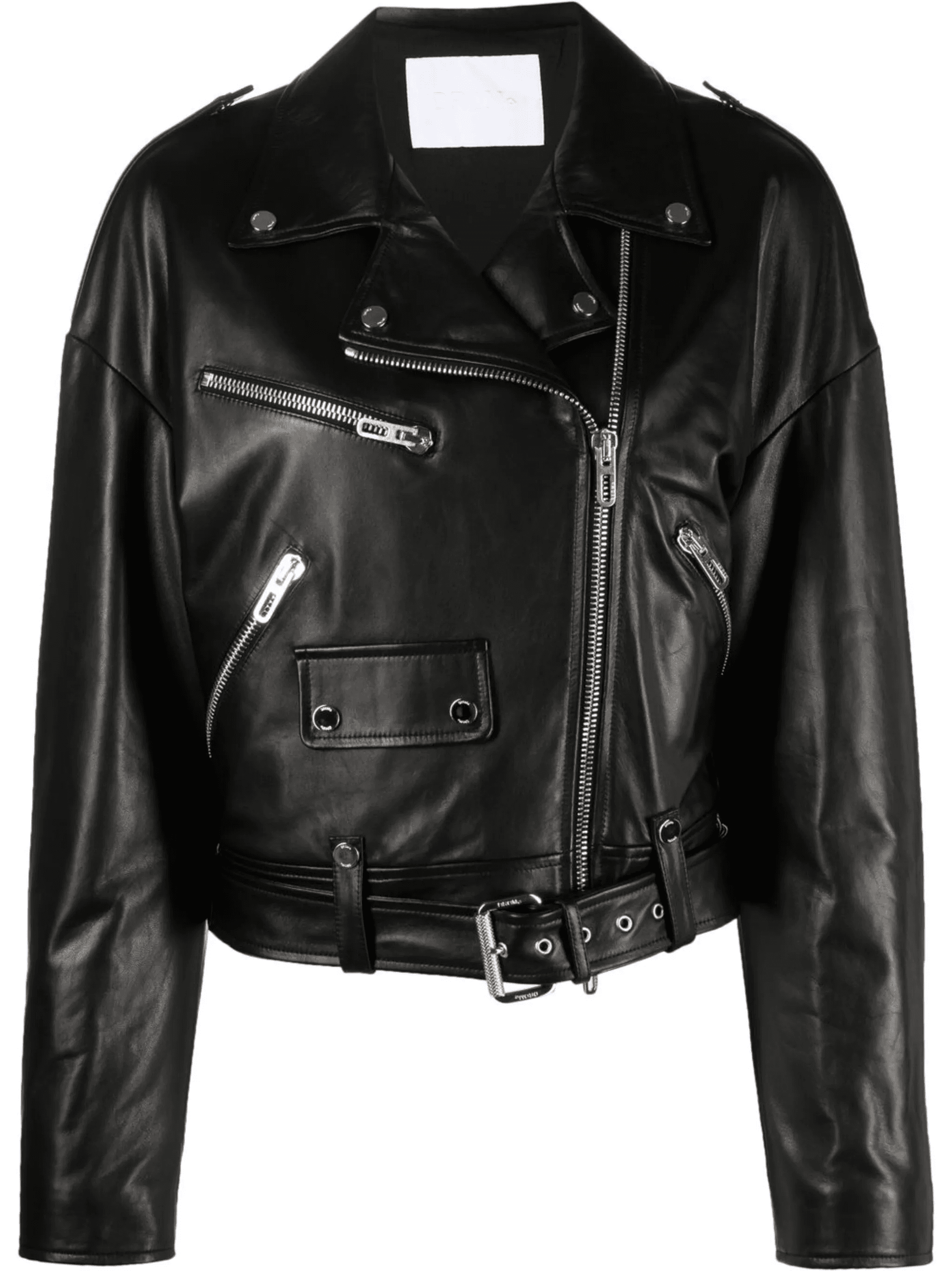 lambskin cropped jacket - Image 1