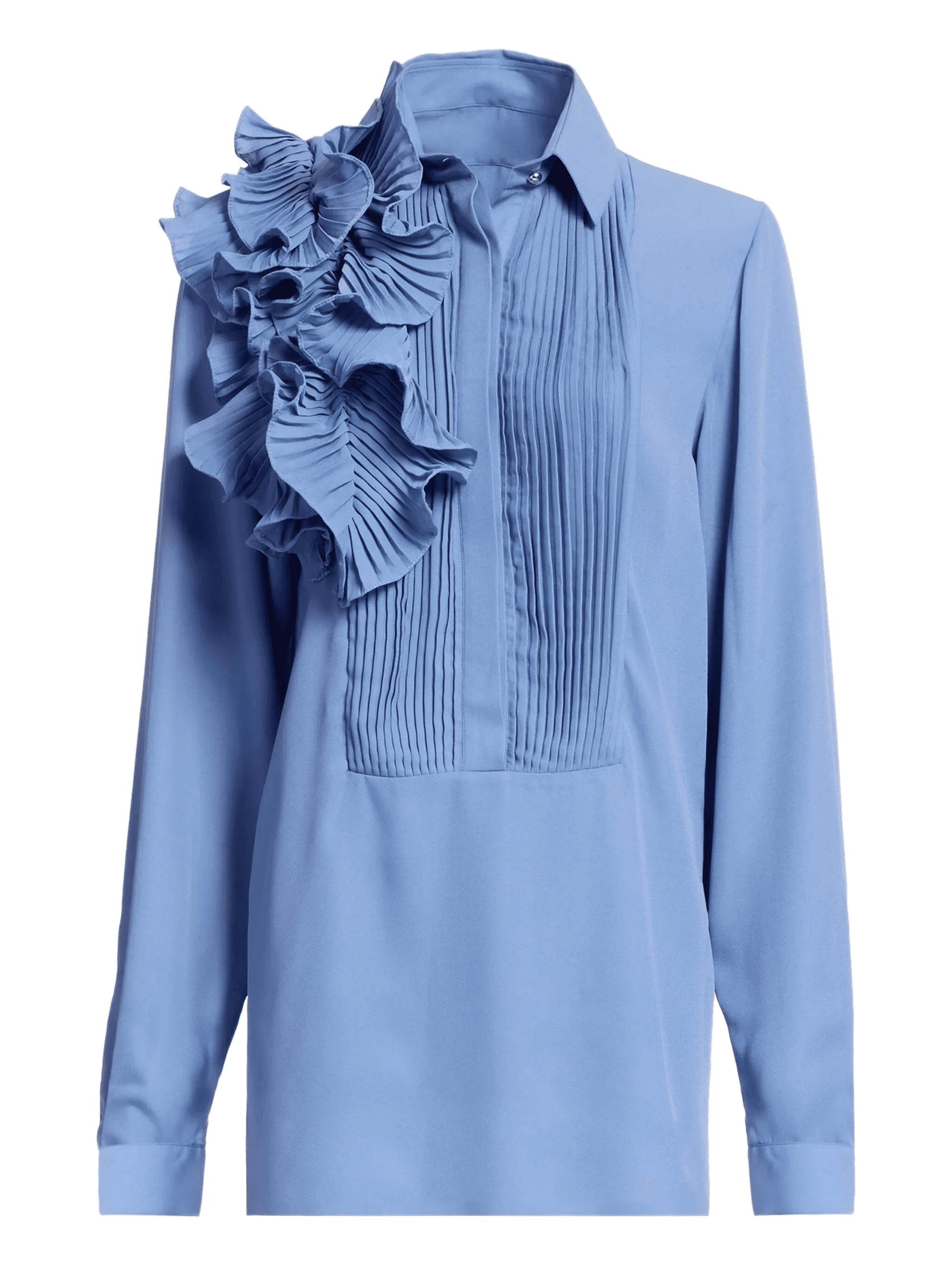 ruffled chiffon shirt - Image 1