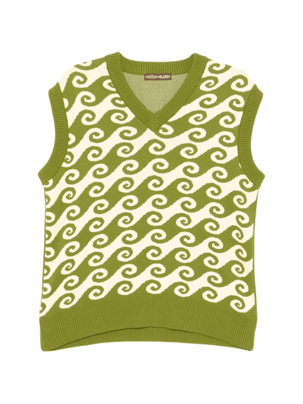 graphic v-neck vest - Image 1