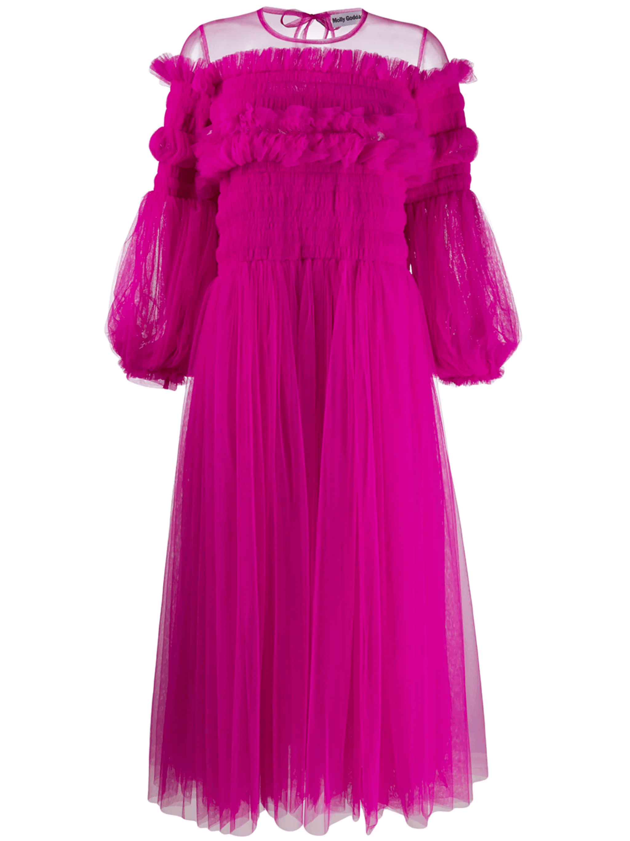 tulle ruffled midi dress - Image 1