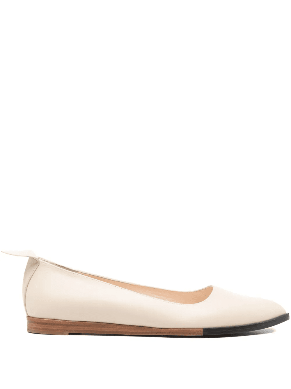 pointed-toe leather ballet flats - Image 1