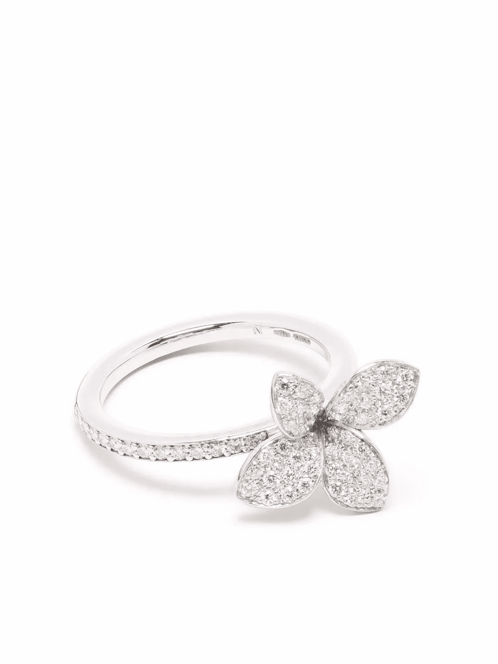 18kt white gold Petit Garden diamond ring - Image 1