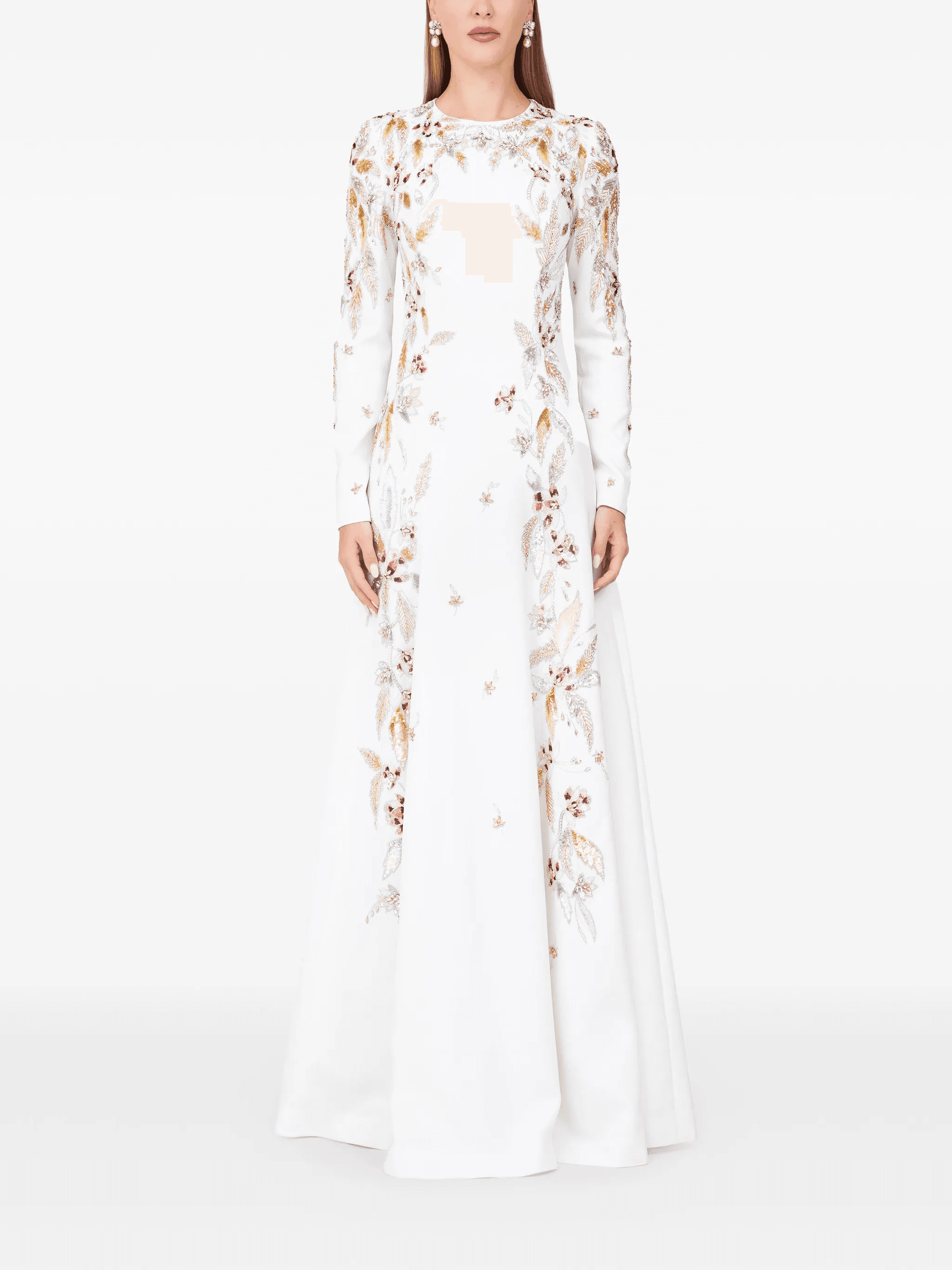 floral-embellished dress - Image 1