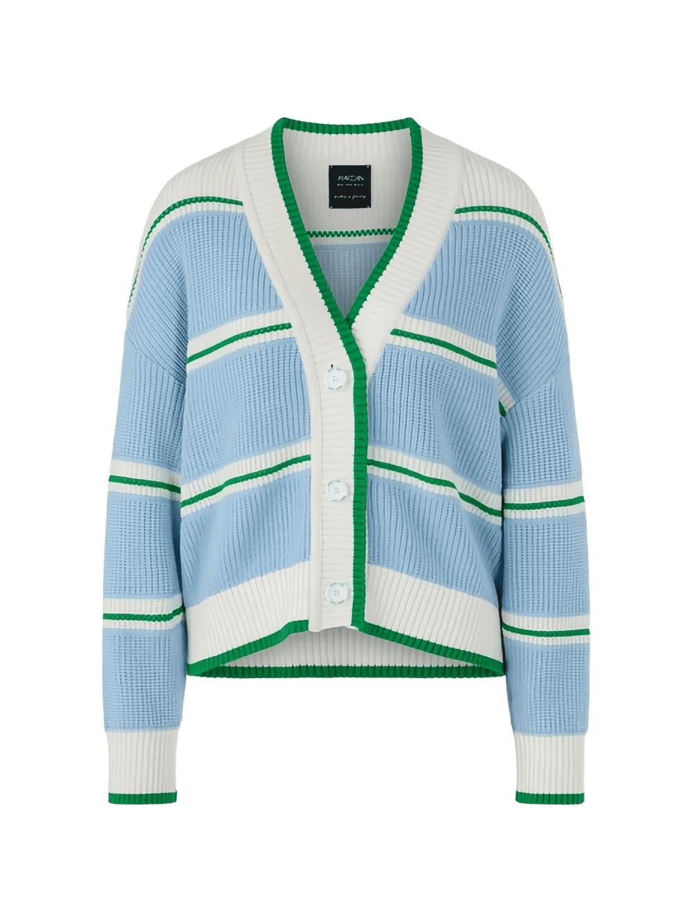 striped V-neck cardigan - Image 1
