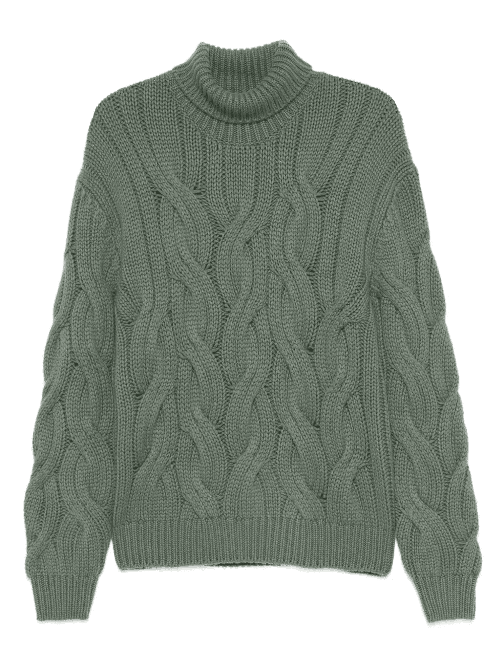 cable-knit turtleneck sweater - Image 1