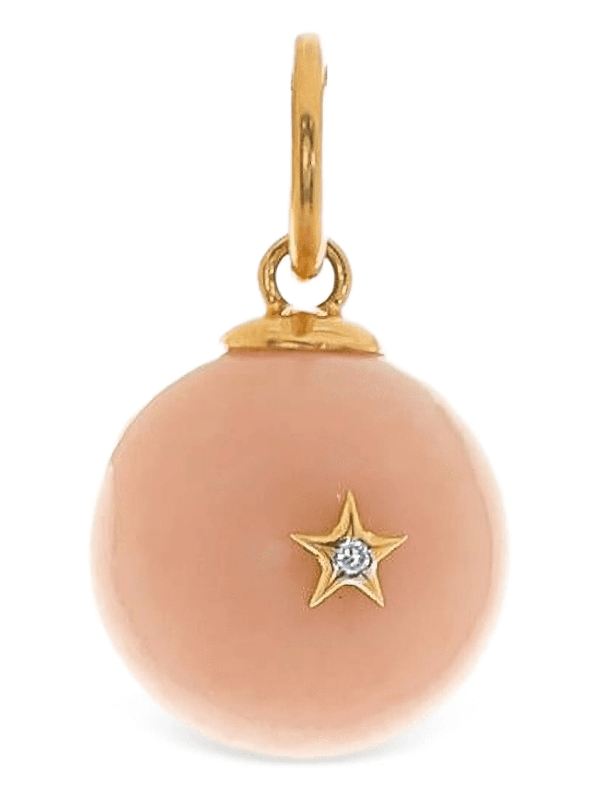 18K yellow gold Morning Star diamond and opal necklace - Image 1