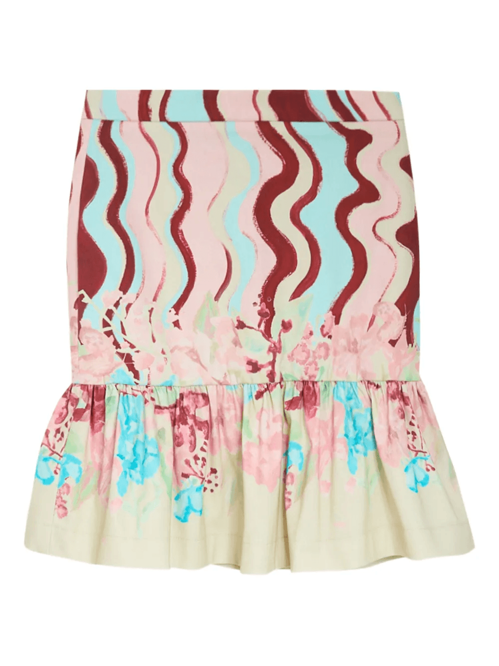 Arábia ruffled floral mini skirt - Image 1