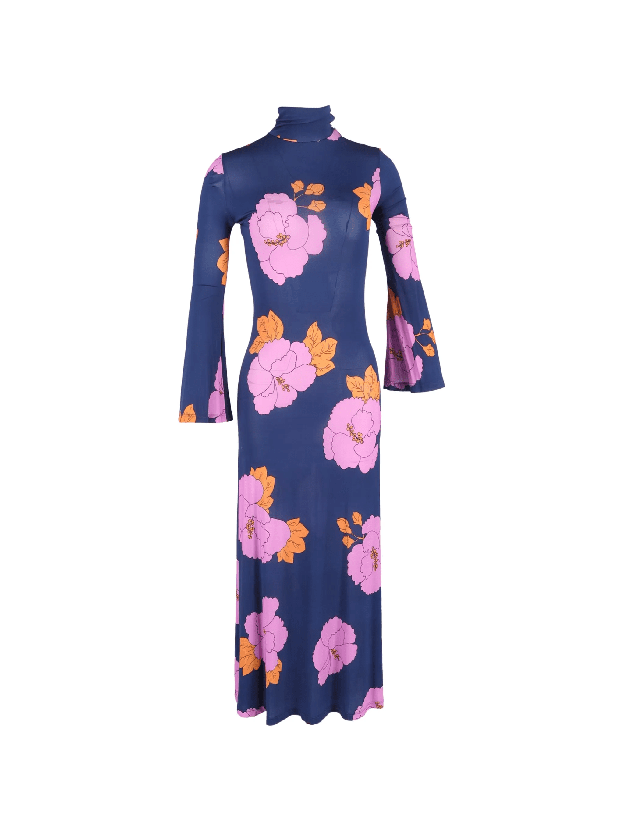 Brigitte floral turtleneck maxi dress - Image 1