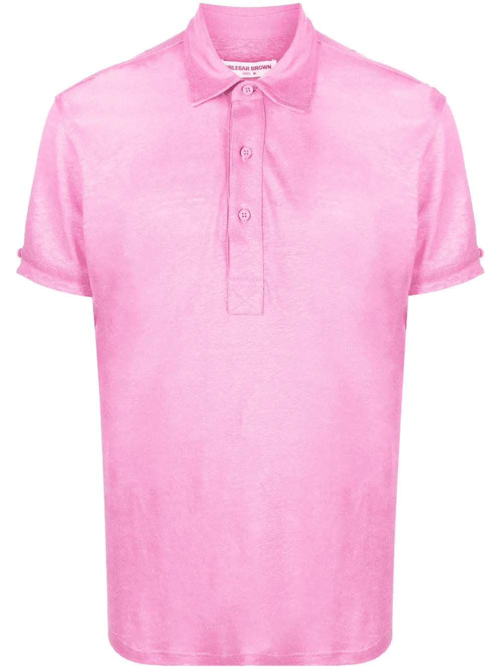 button-placket linen polo shirt - Image 1