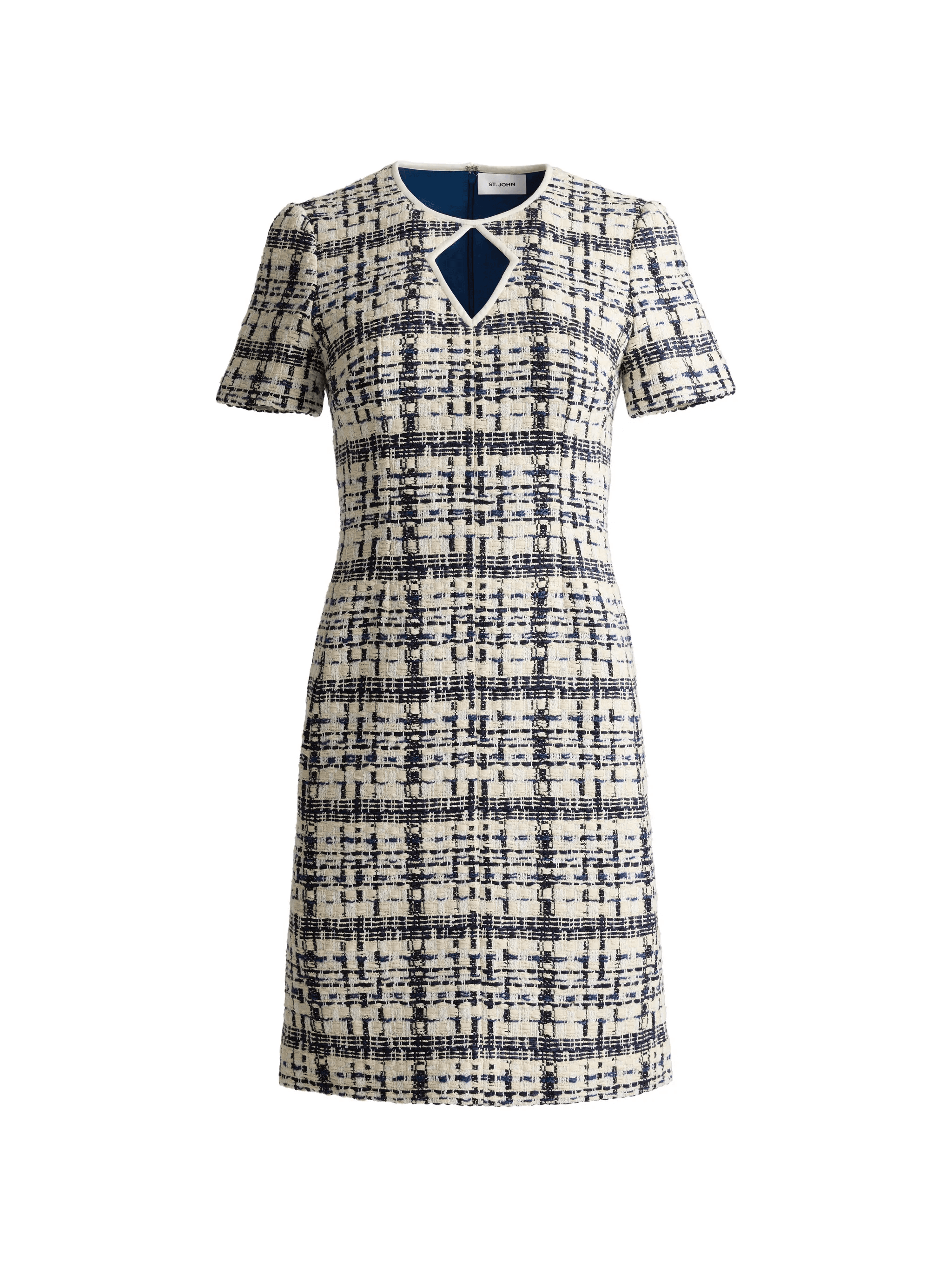 tweed short sleeve mini dress - Image 1