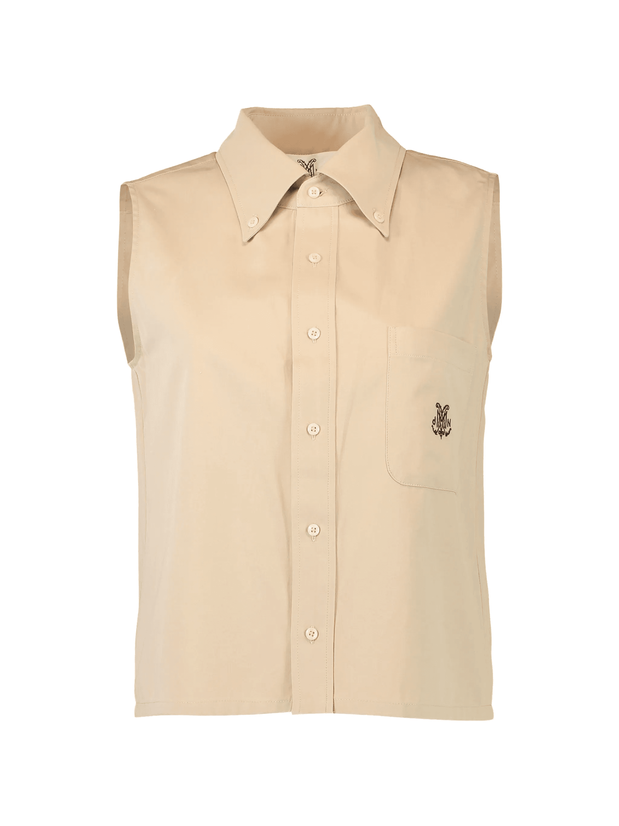 embroidered-logo sleeveless blouse - Image 1