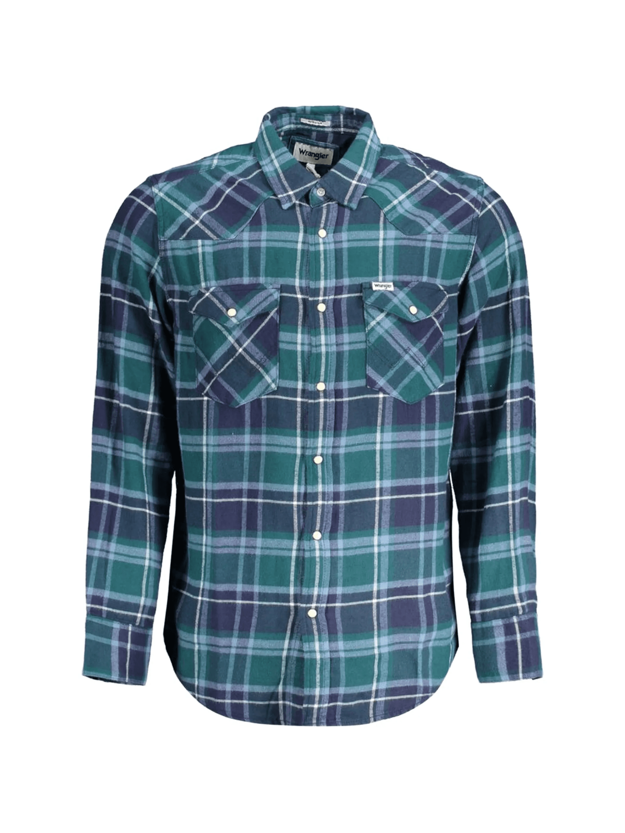plaid-pattern cotton shirt - Image 1
