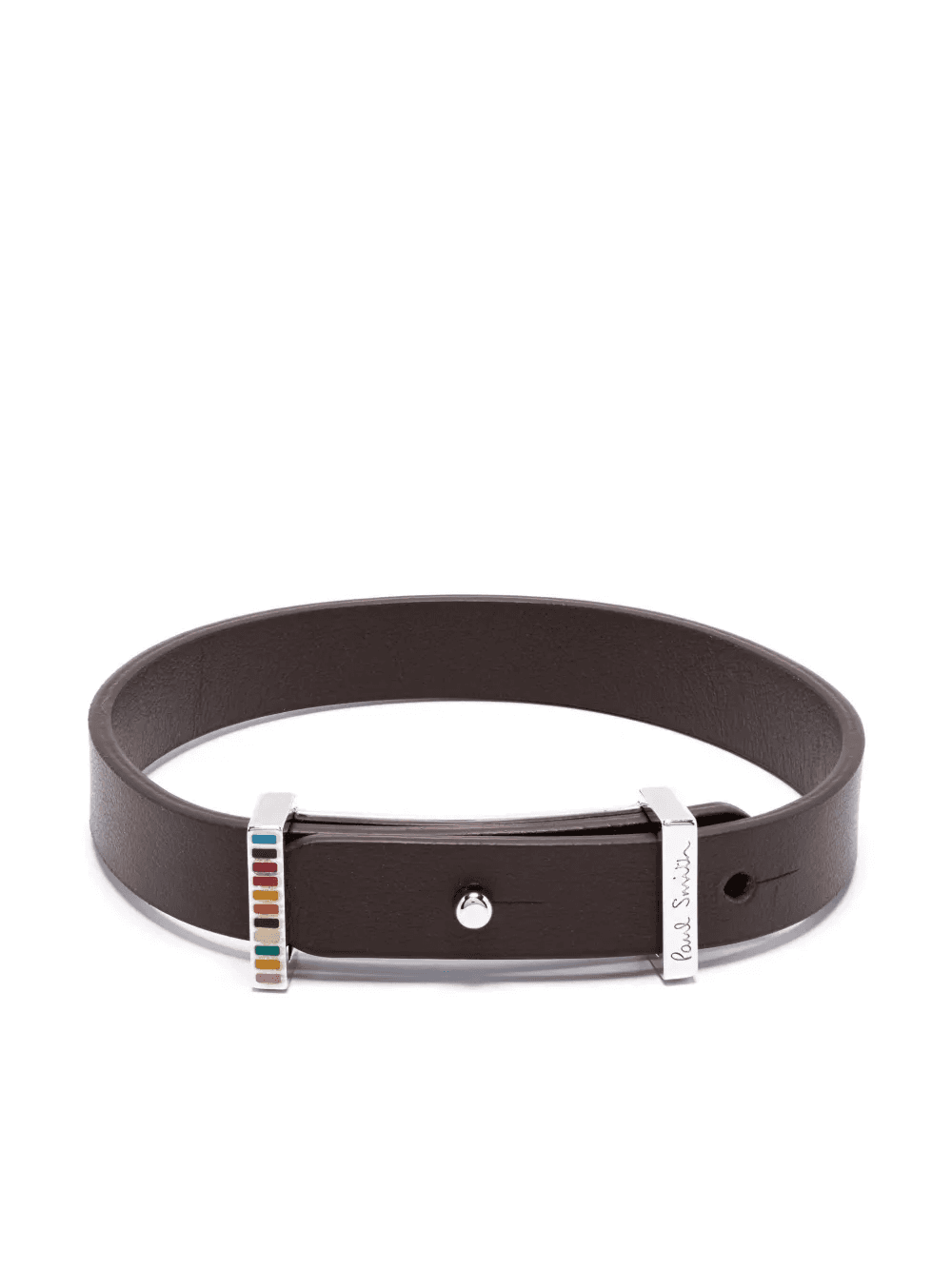 Signature-buckle leather bracelet - Image 1