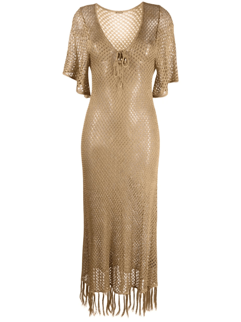 fringed midi knit dress - Image 1