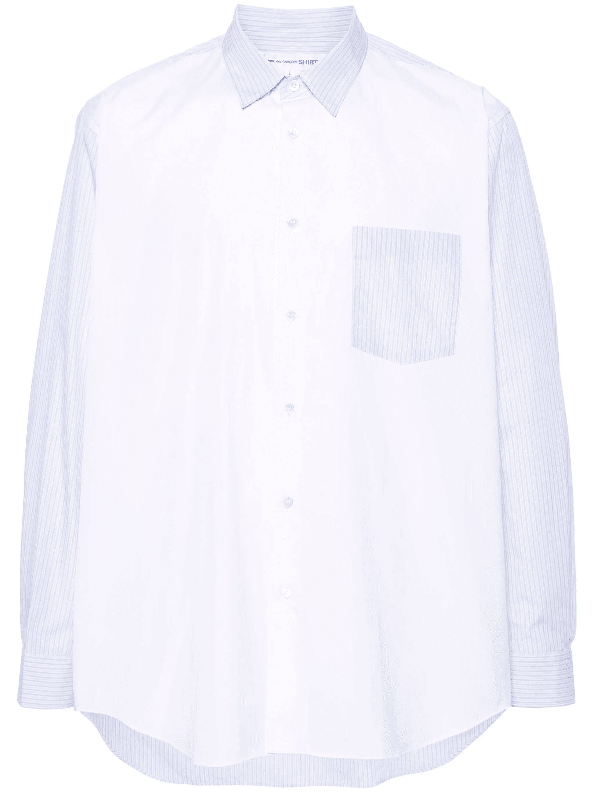 colour-block cotton shirt - Image 1