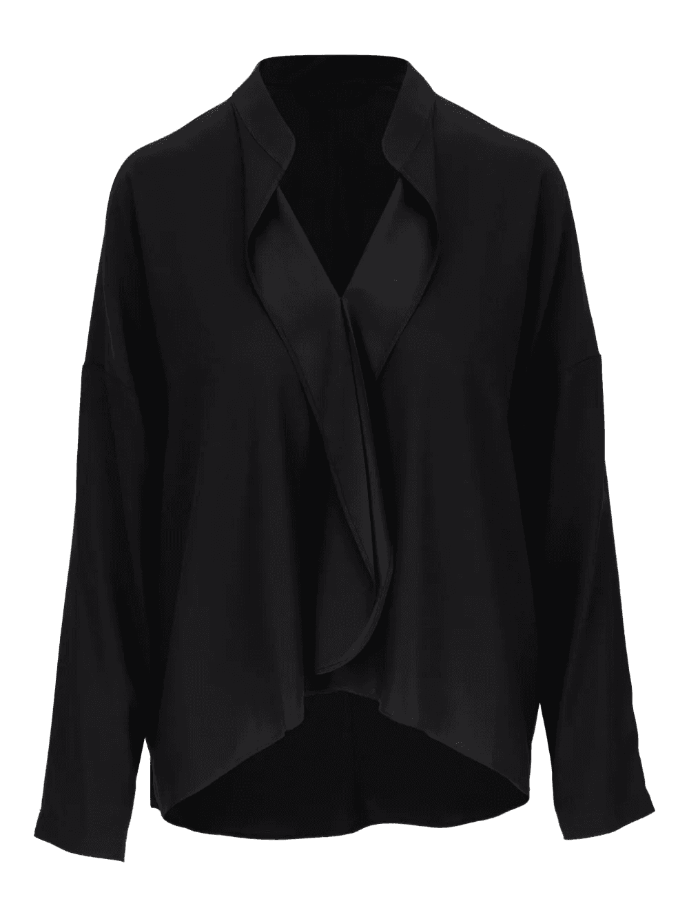draped-collar blouse - Image 1