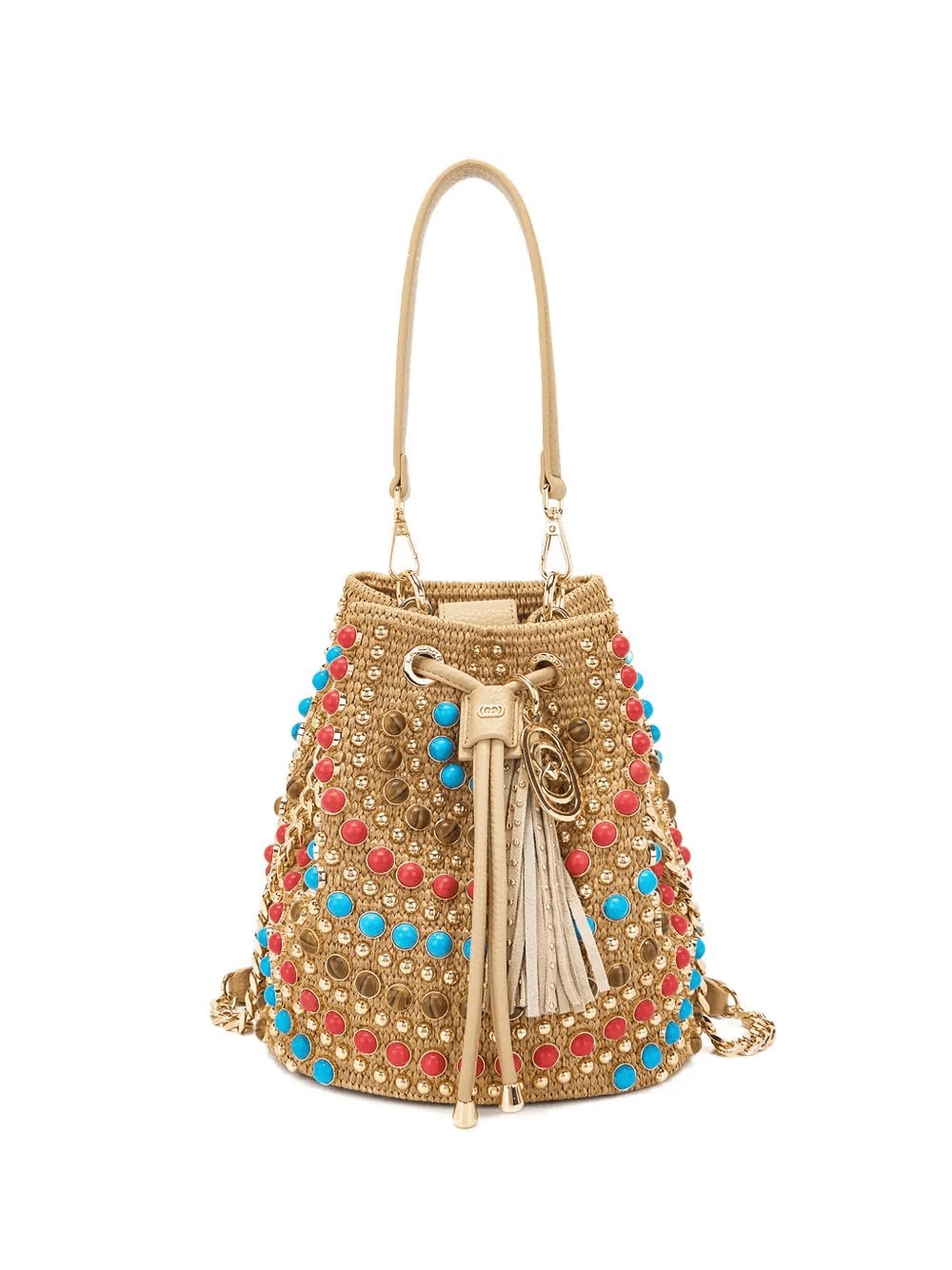 beaded tassel tote bag - Image 1