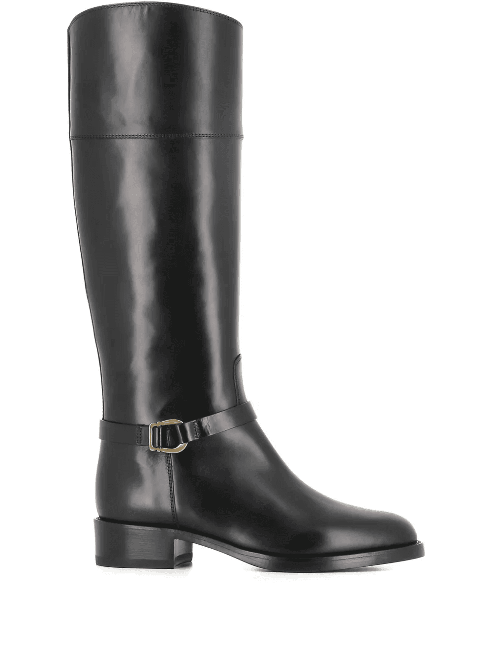 40mm buckle-strap leather boots - Image 1