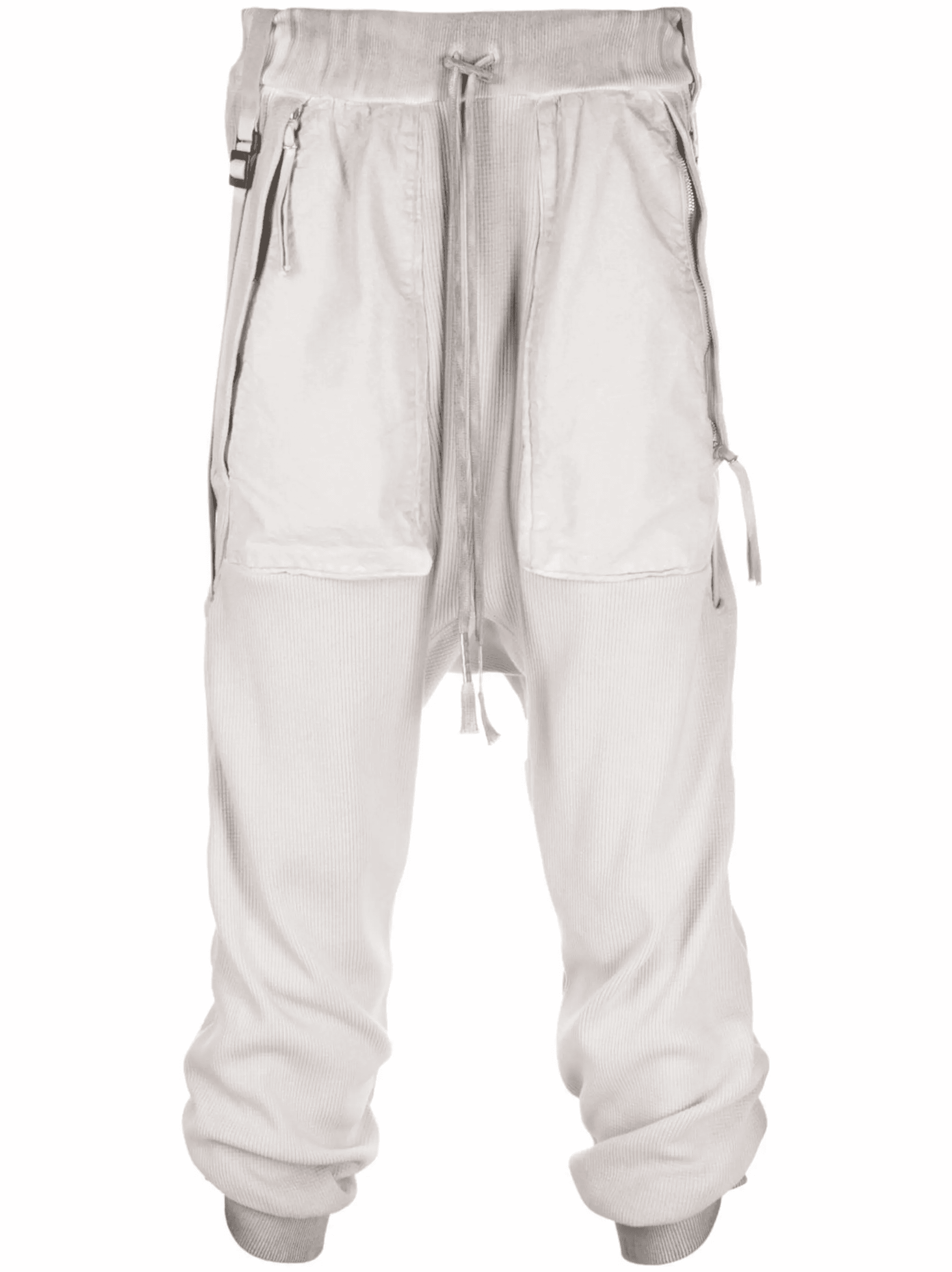 drawstring-waist drop-crotch trousers - Image 1