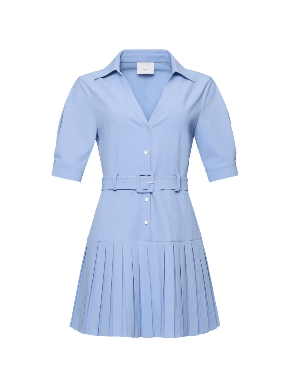 Moriah pleated belted mini dress - Image 1