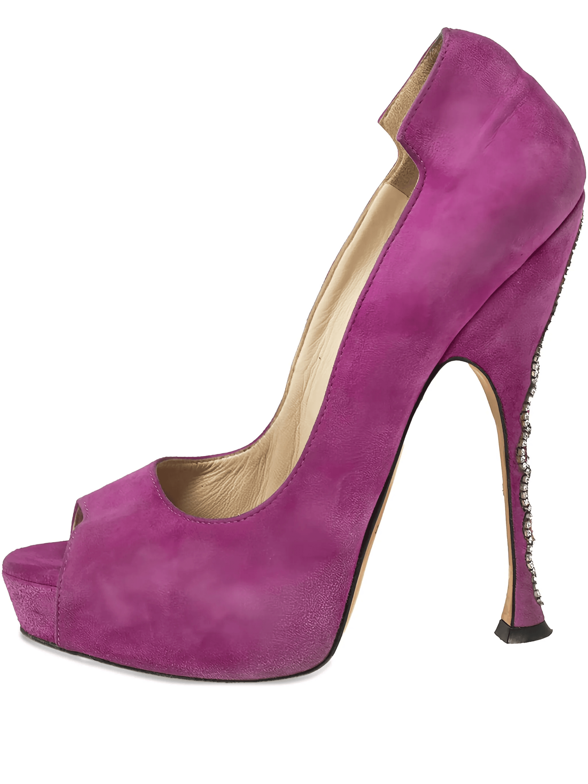 pre-owned 140mm peep-toe pumps - Image 1