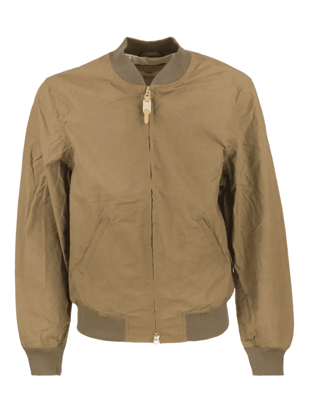 cotton zip-front bomber jacket - Image 1