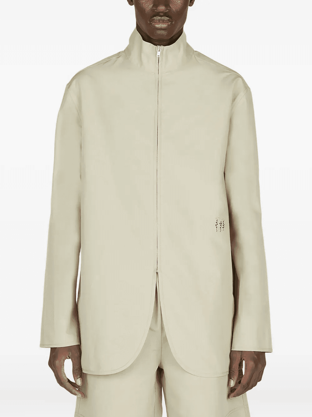 high-neck embroidered jacket - Image 1