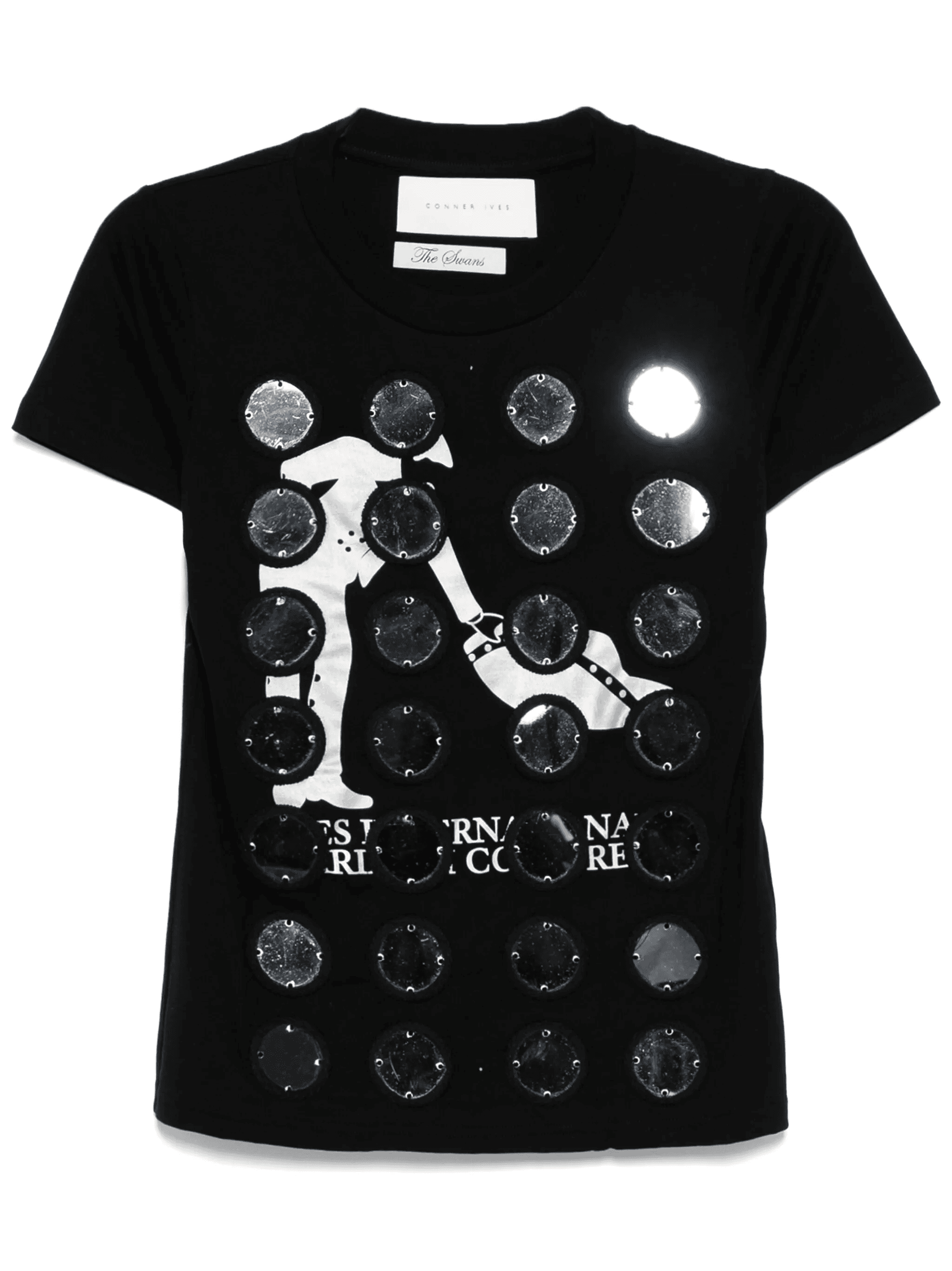 The Reconstituted Mirror Disc embroidery T-shirt - Image 1