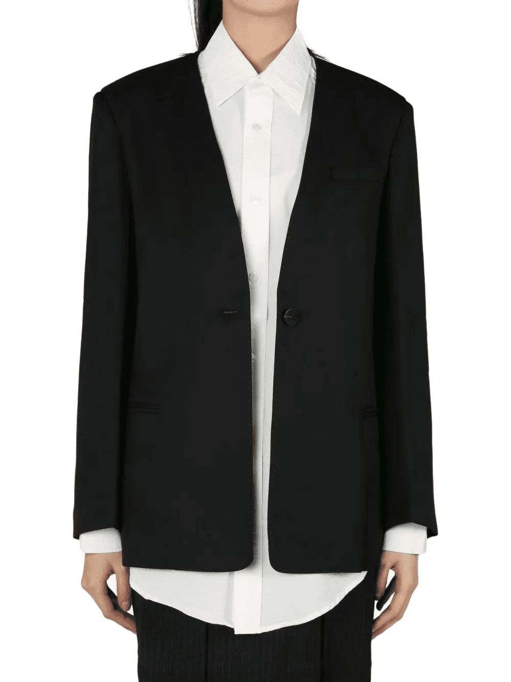 single-breasted blazer - Image 1