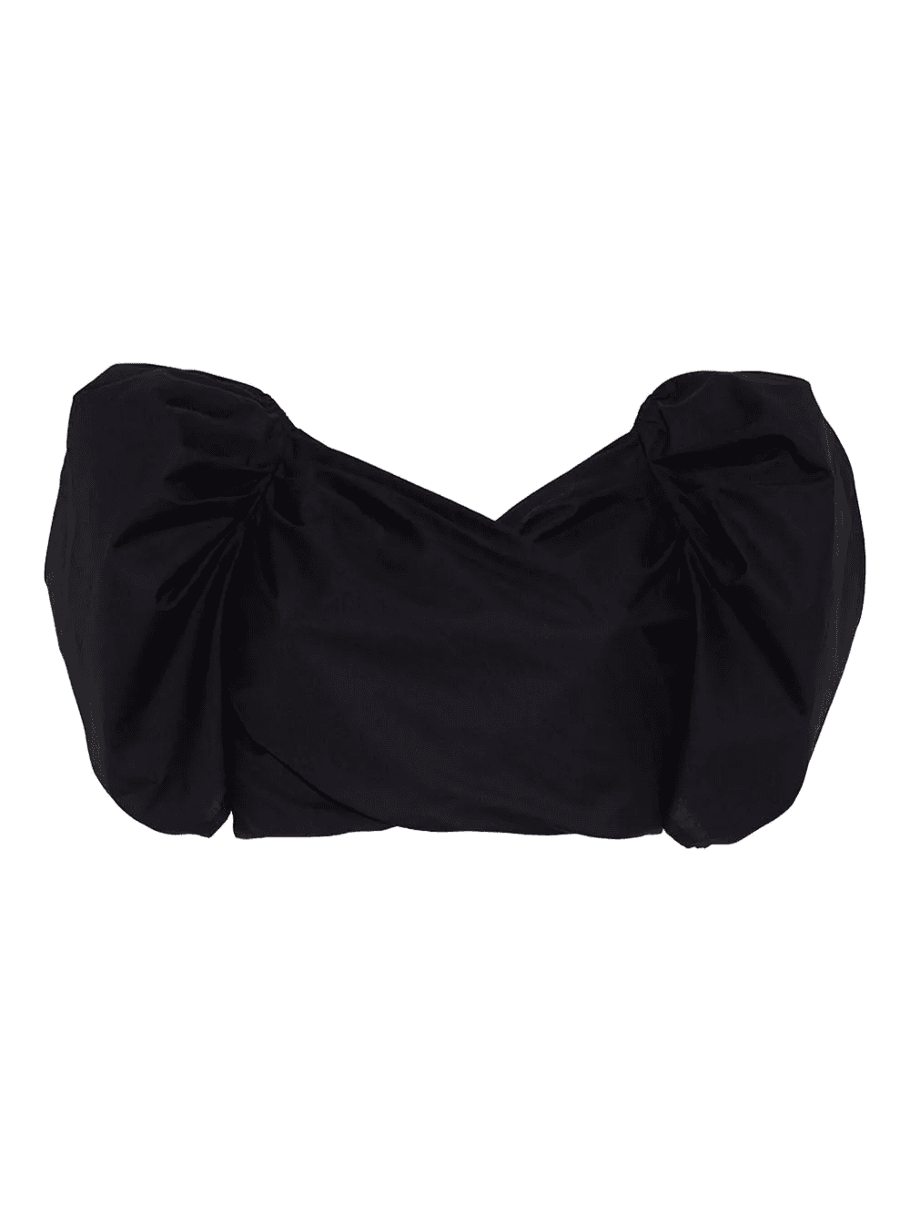 puff-sleeve wrap top - Image 1