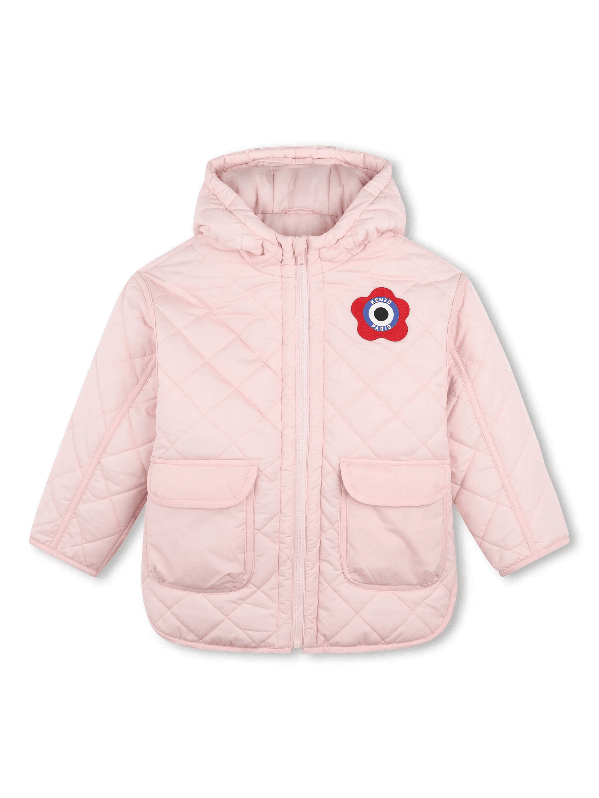 logo-embroidered quilted jacket - Image 1