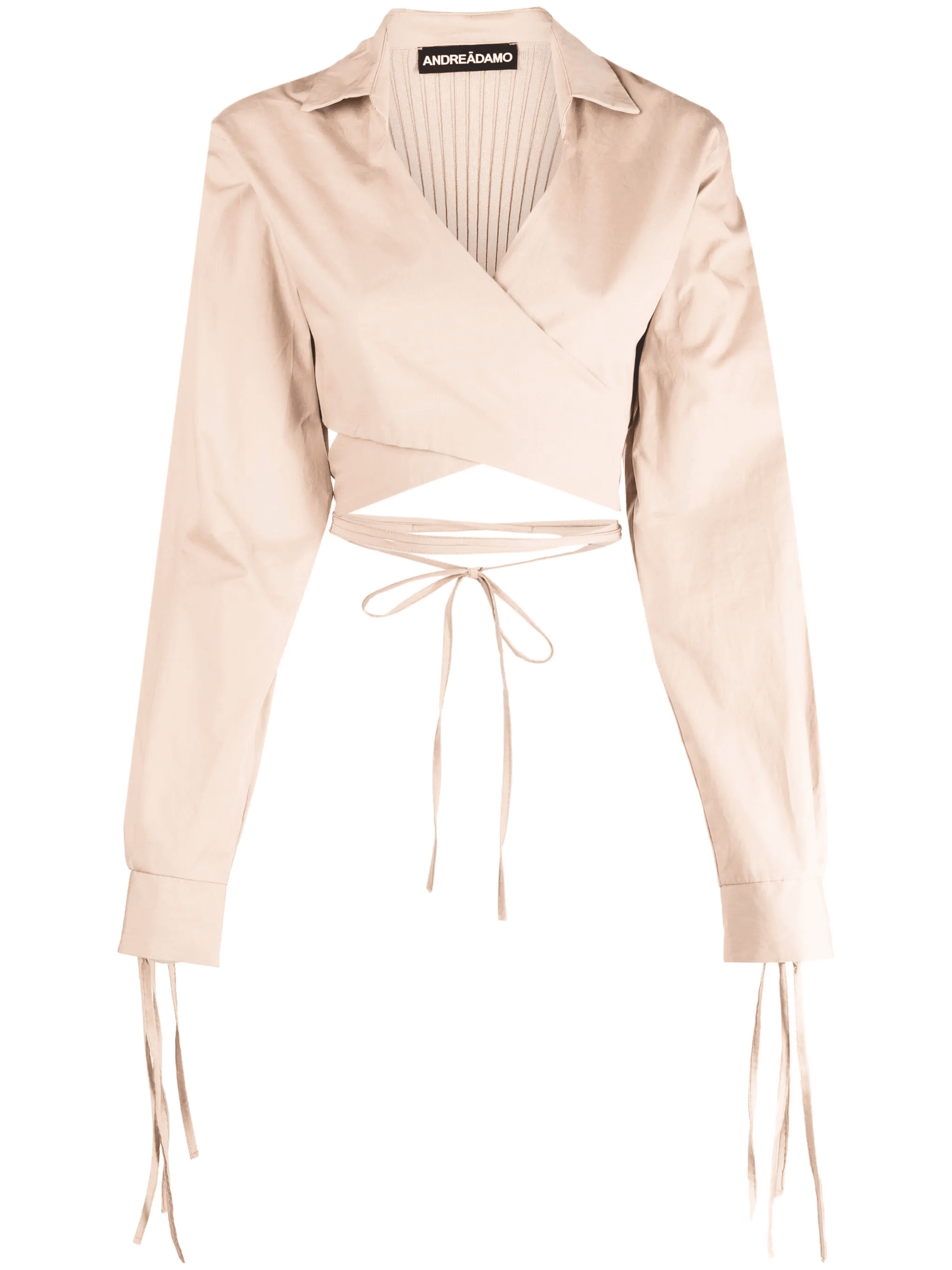 cropped wrap blouse - Image 1