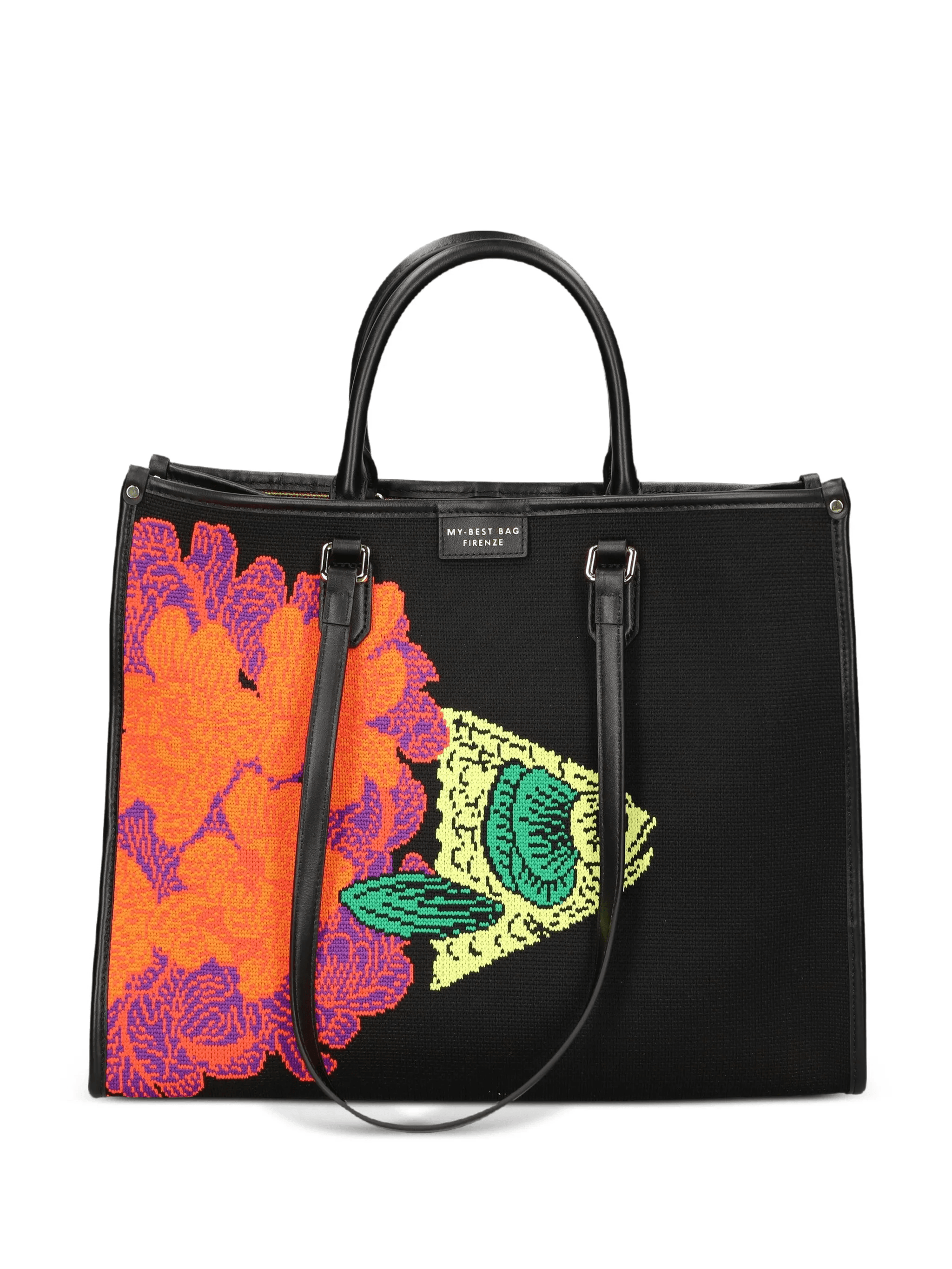 Atena Ethology floral fish tote bag - Image 1