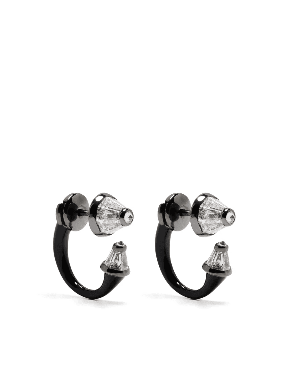 18kt white gold Enery diamond jacket earrings - Image 1