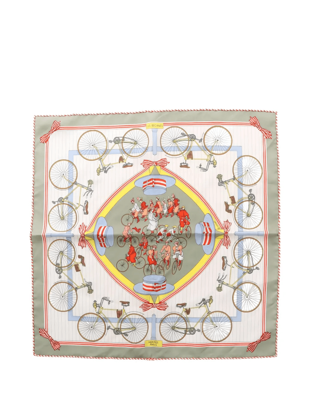 2010's Les Becanes bicycle print silk scarf - Image 1