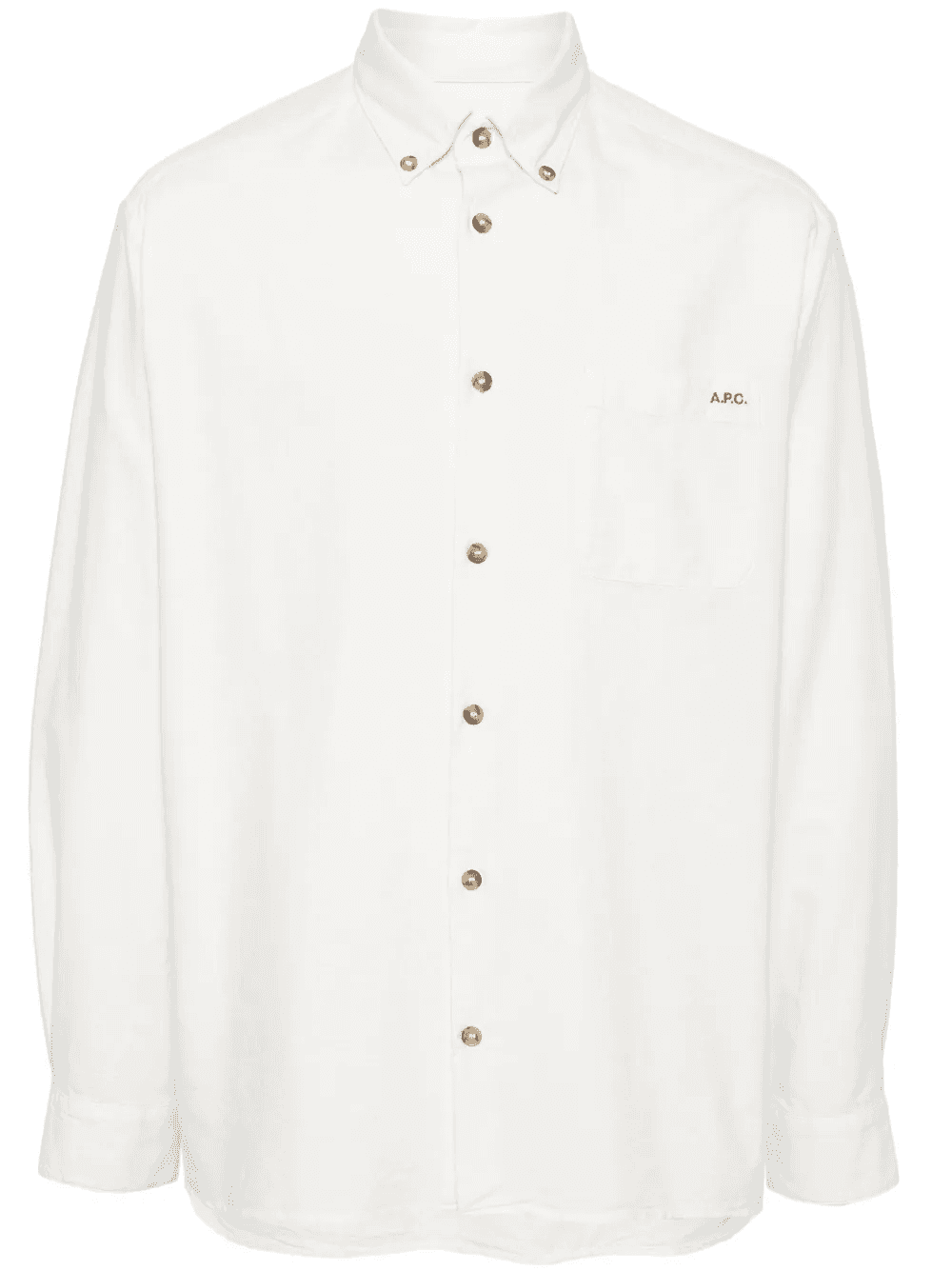 logo-embroidered organic cotton shirt - Image 1