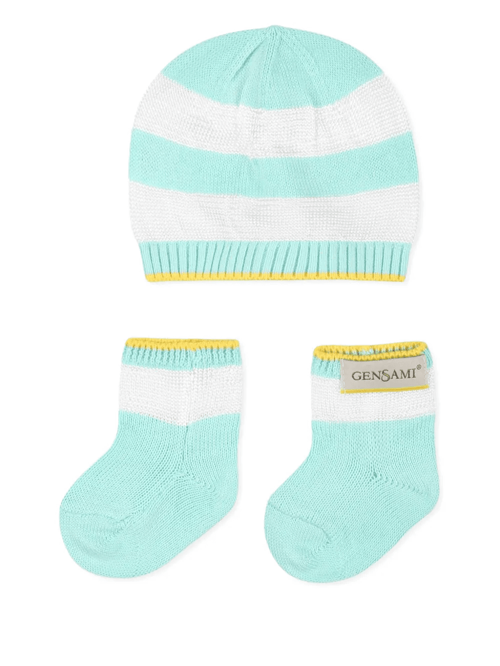 Happy ZigZag beanie hat set - Image 1