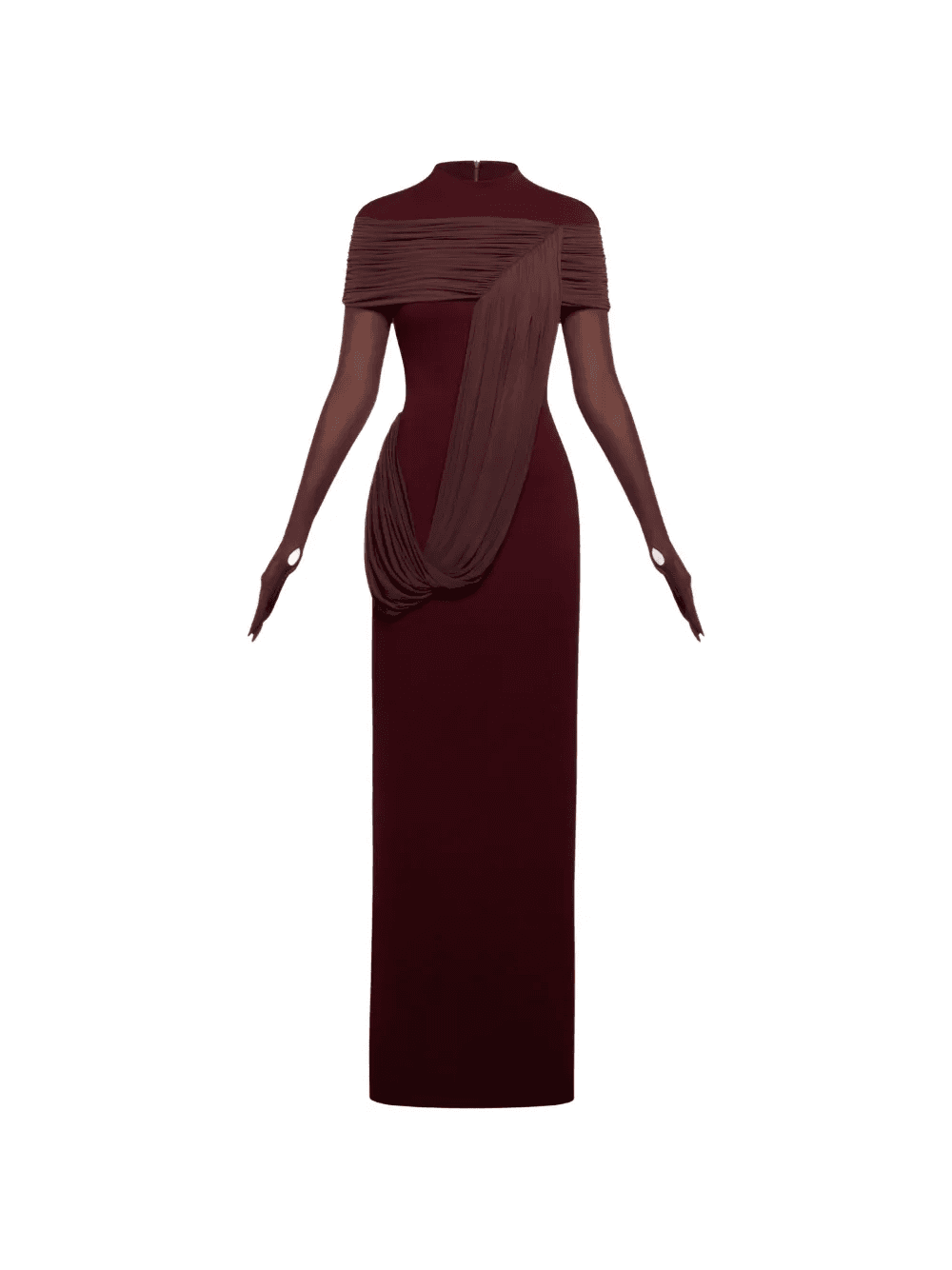 Meydan draped maxi dress - Image 1