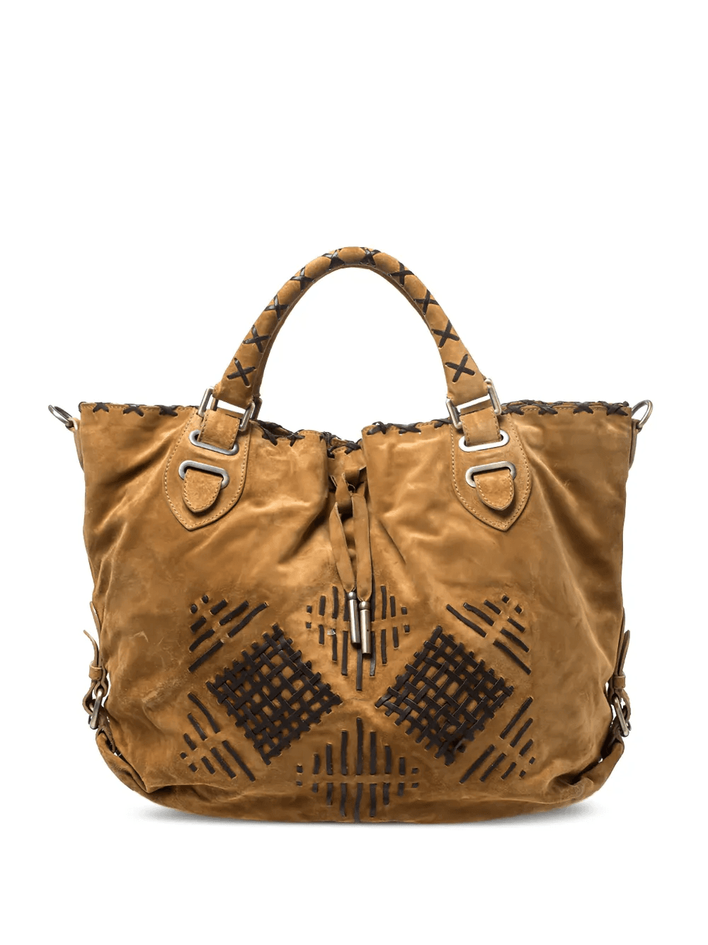 pre-owned suede tote bag - Image 1