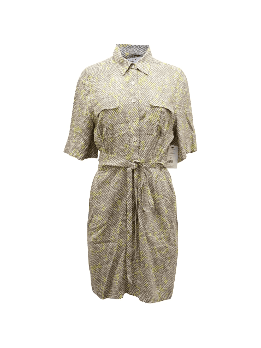 snake-print shirt dress - Image 1