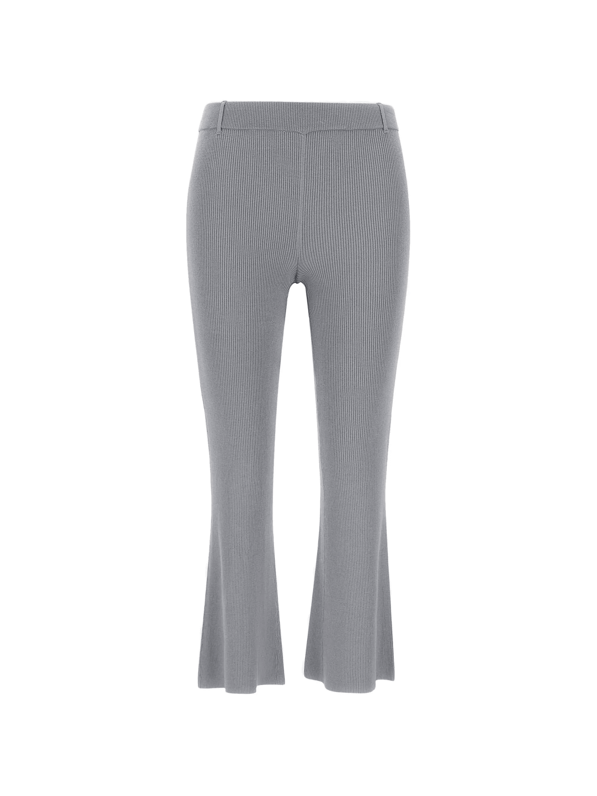 ribbed flared trousers - Image 1