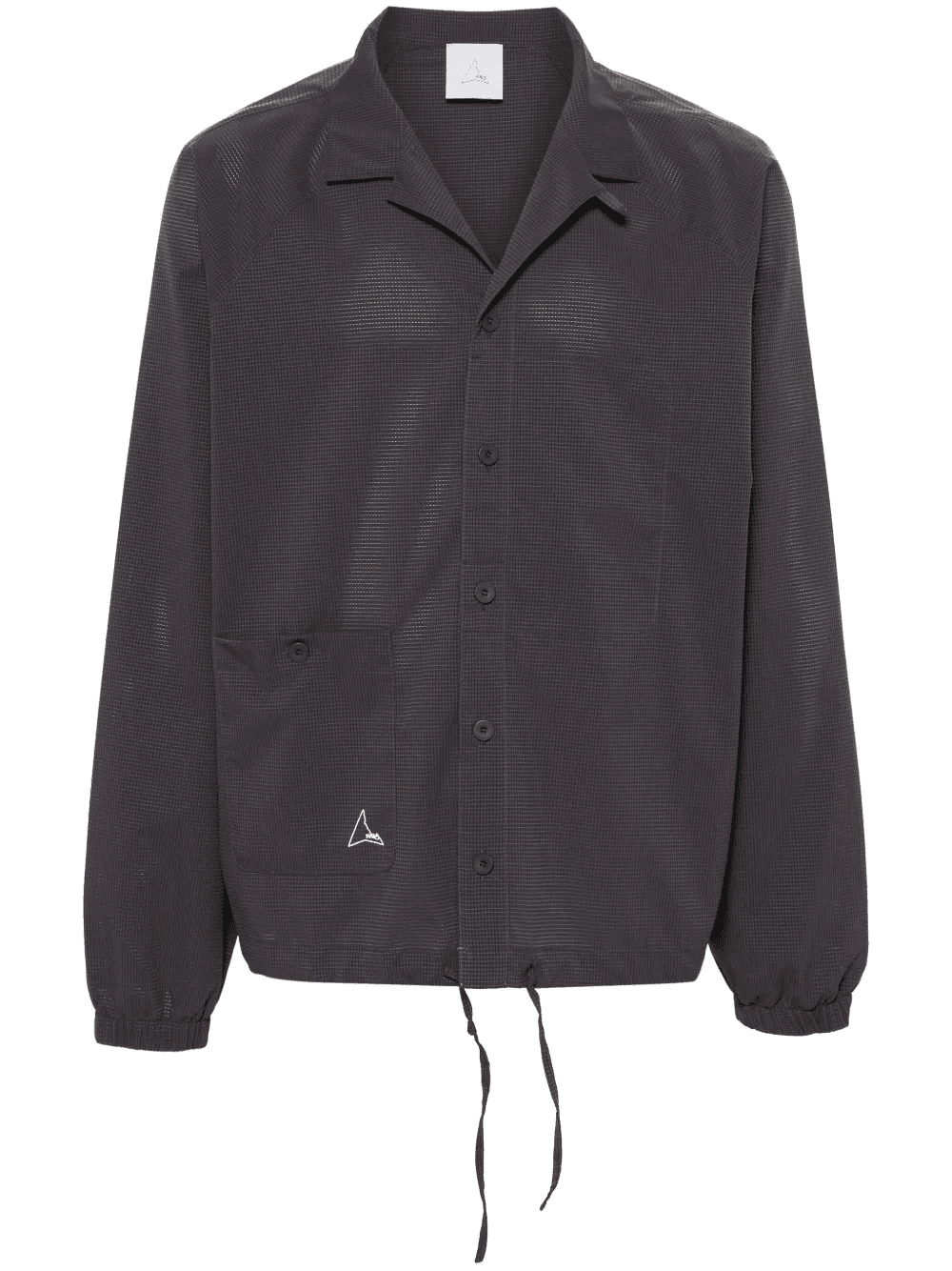 camp-collar perforated shirt - Image 1
