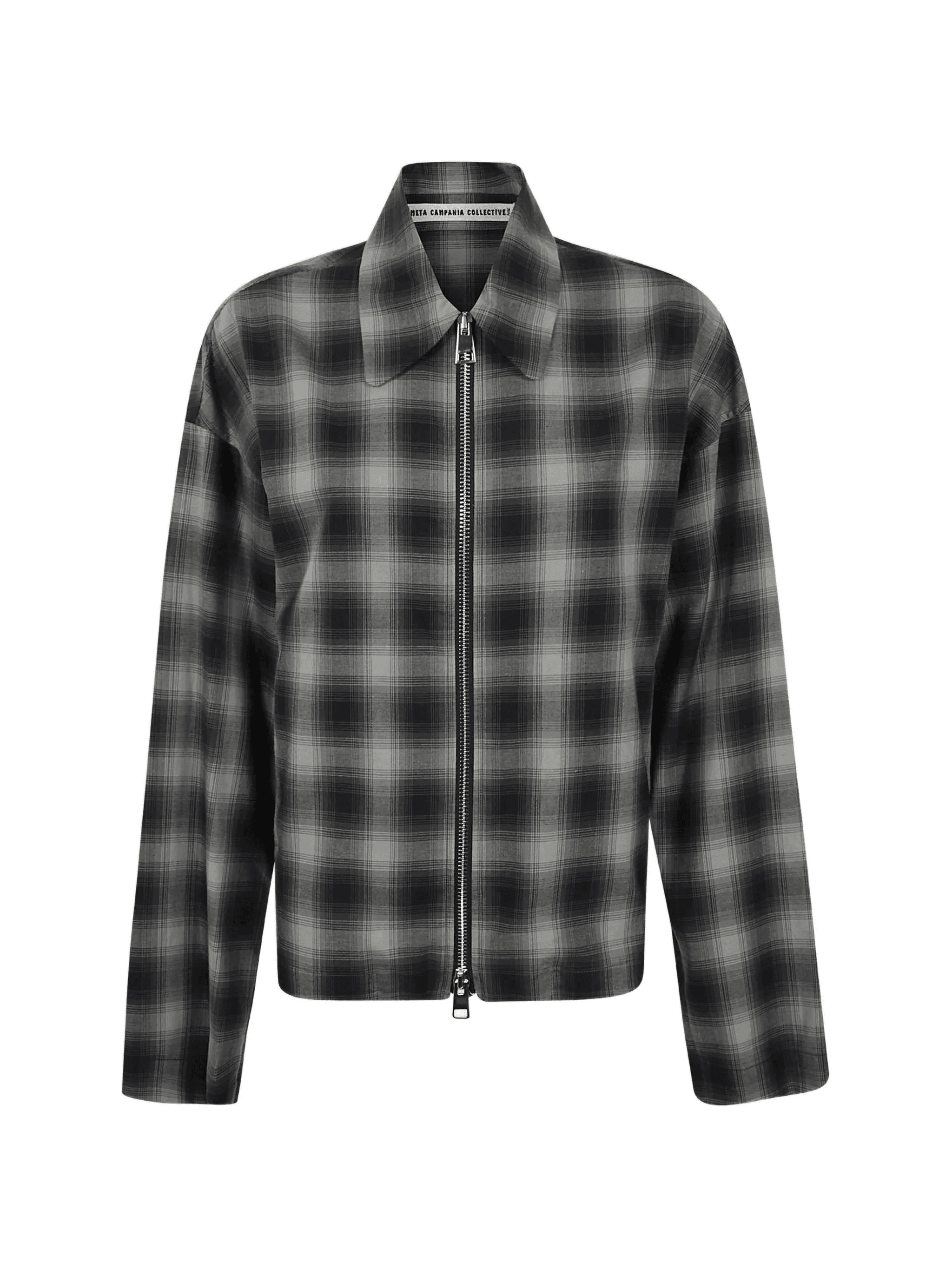 checked zip shirt - Image 1