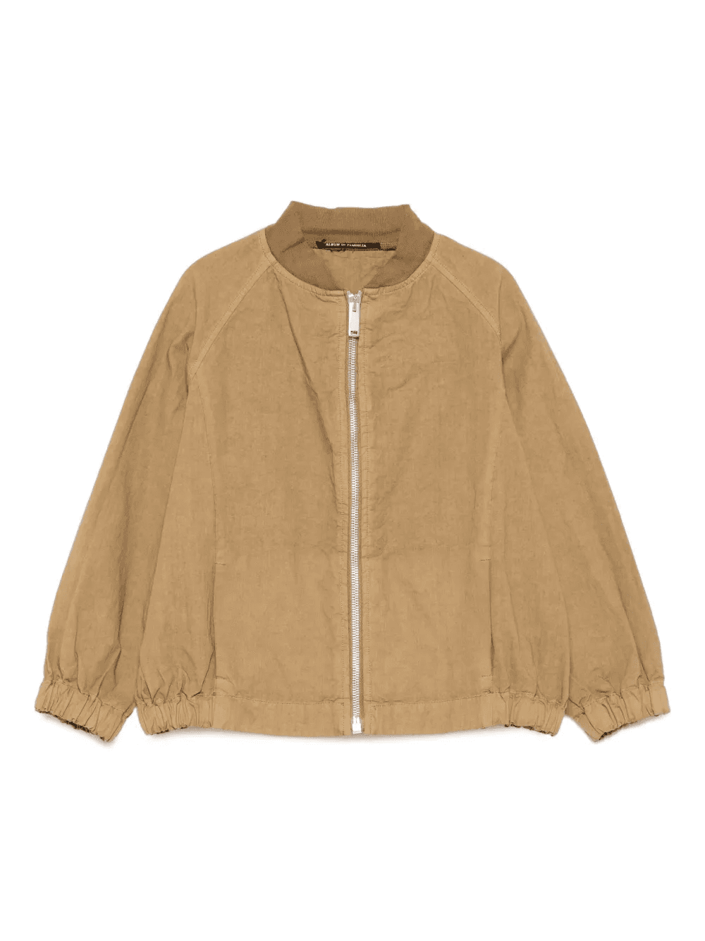 elastic-cuff zip-up bomber jacket - Image 1