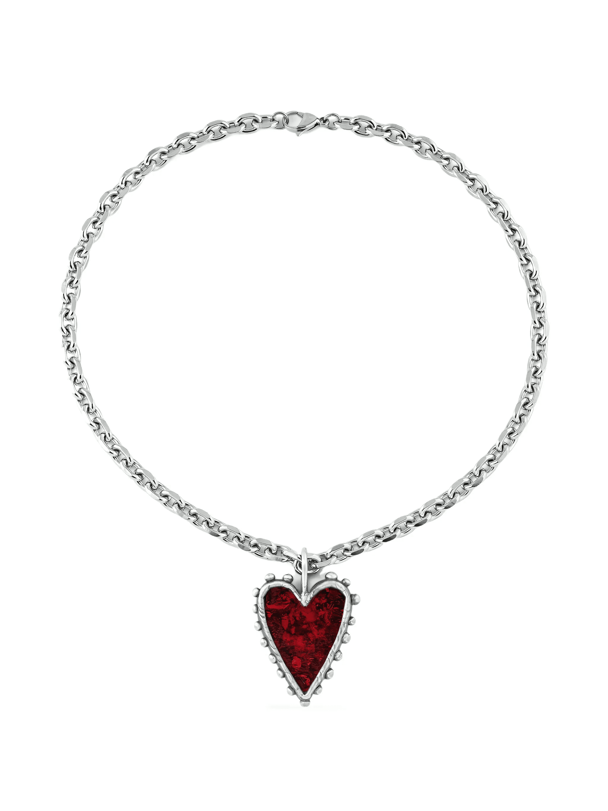 heart-pendant chain necklace - Image 1