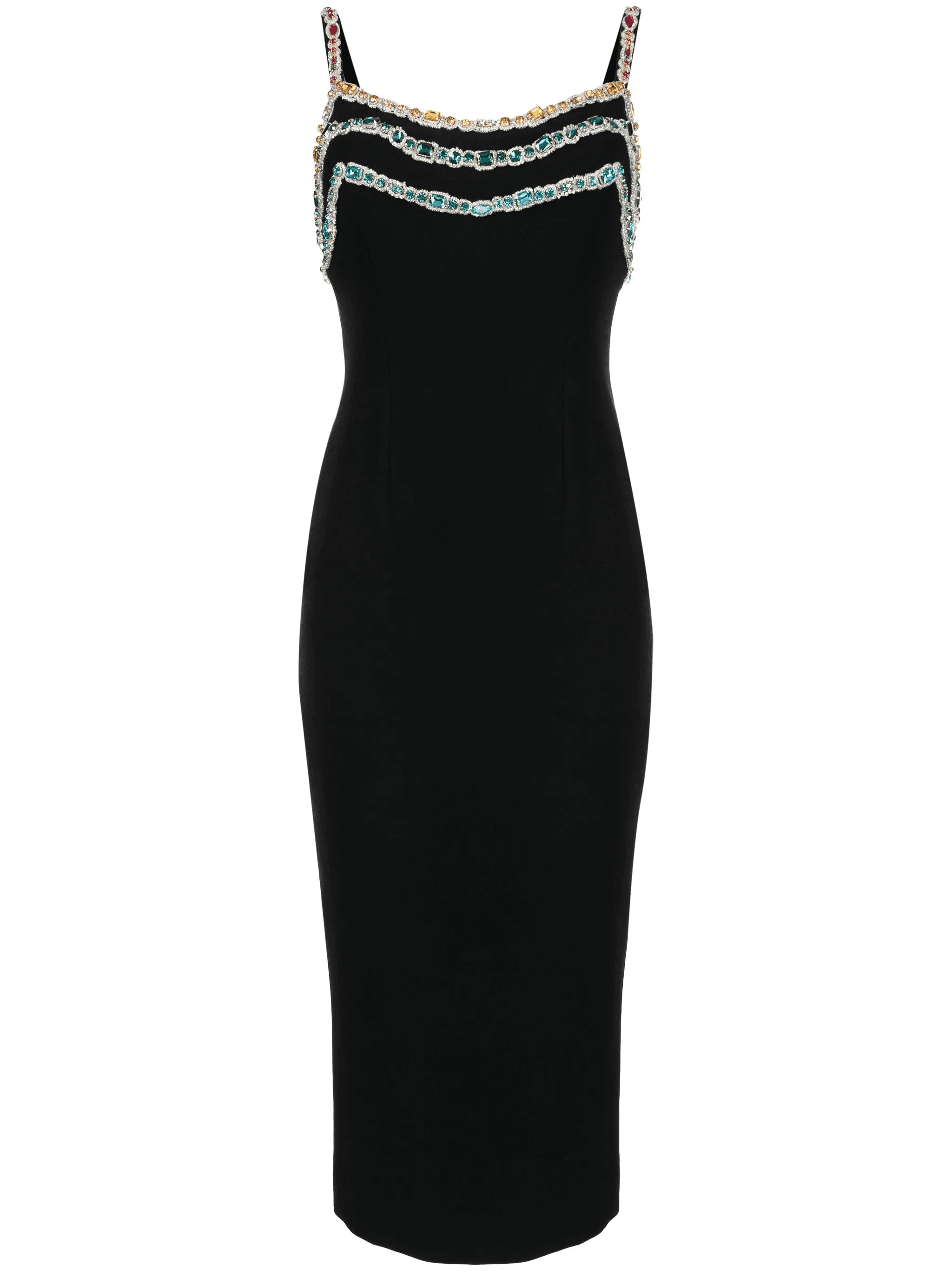 crystal-embellished cady midi dress - Image 1