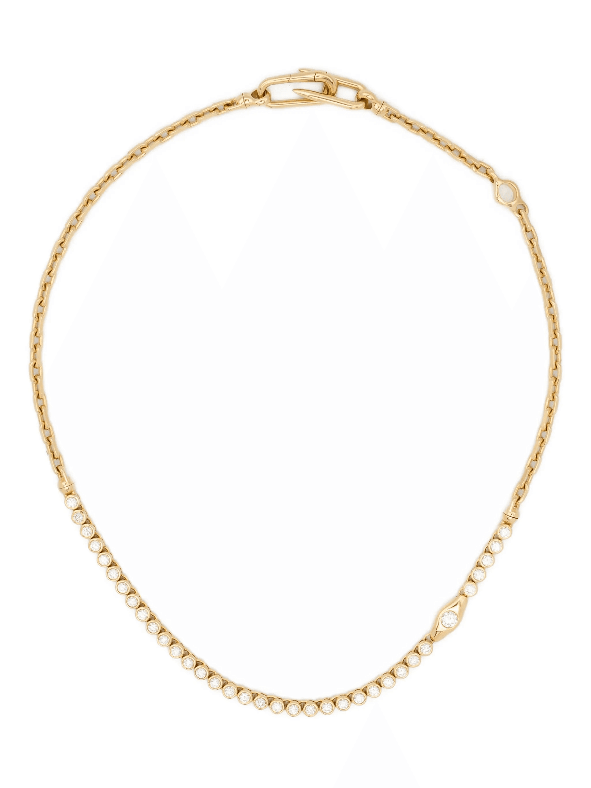 18kt yellow gold Vessel Tennis diamond necklace - Image 1