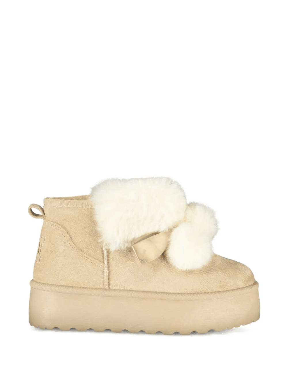 faux-fur pompom-detail ankle boots - Image 1