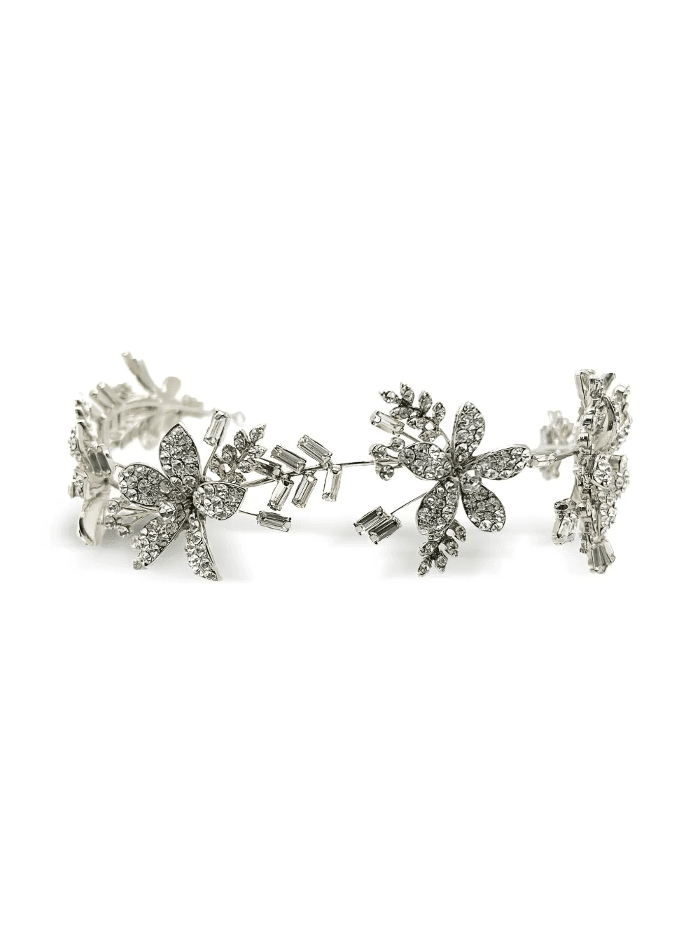 1990s floral crystal tiara - Image 1