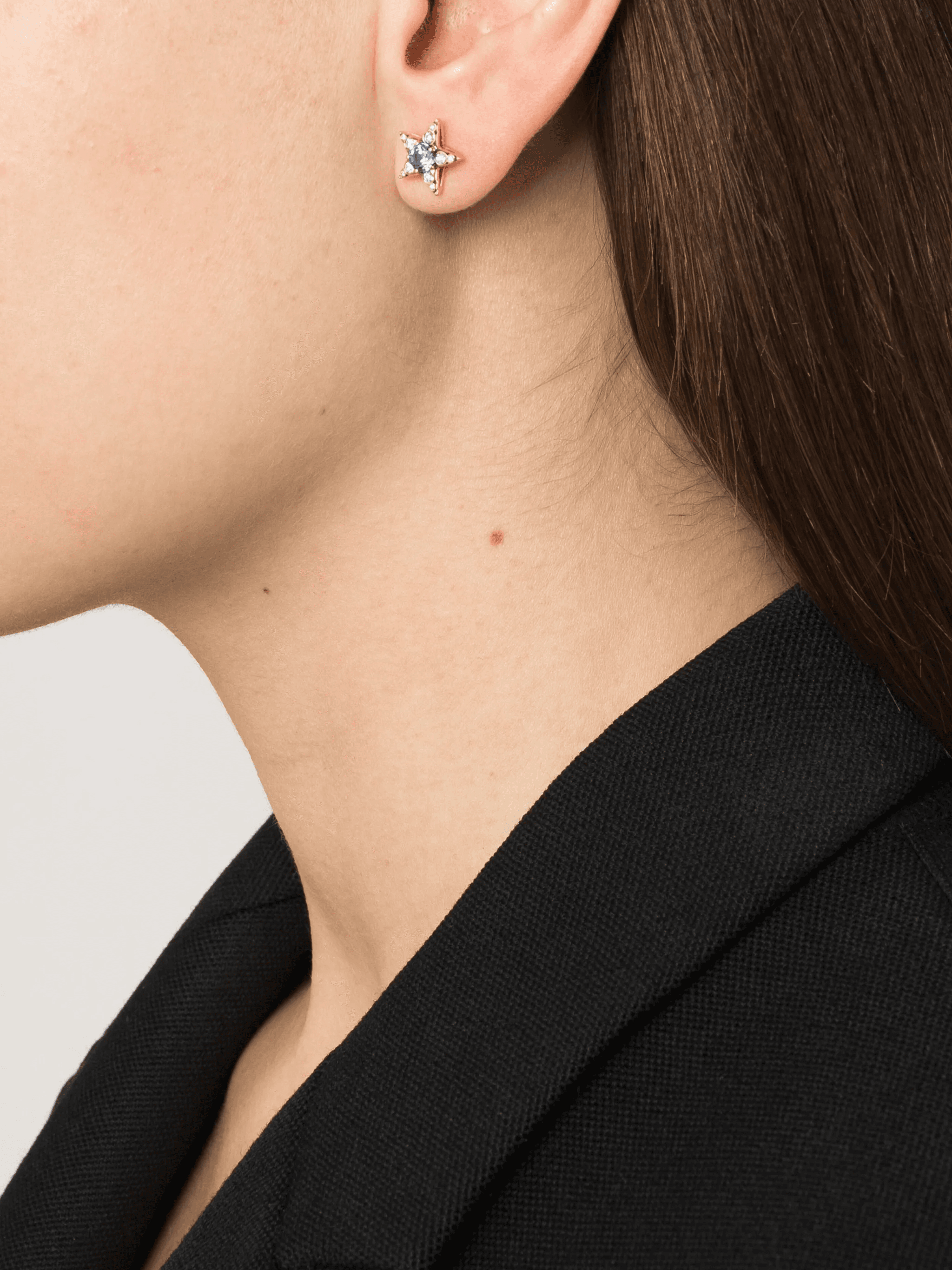 18kt rose gold Istanbul Star sapphire and diamond earring - Image 1